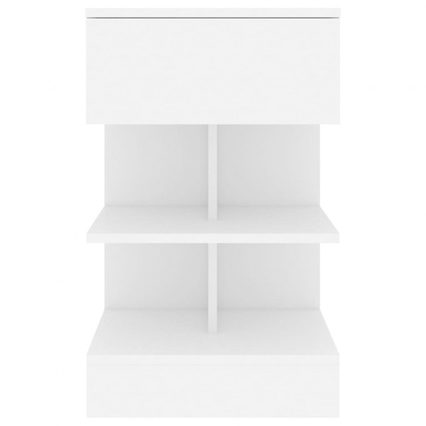 Mesa de cabeceira 40x35x65 cm derivados de madeira branco M 5