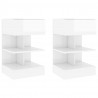 Mesas de cabeceira 2 pcs 40x35x65 cm branco brilhante 1