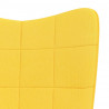 Silla mecedora con reposapiés tela amarillo mostaza 5