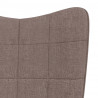 Silla mecedora con reposapiés tela gris taupe 5