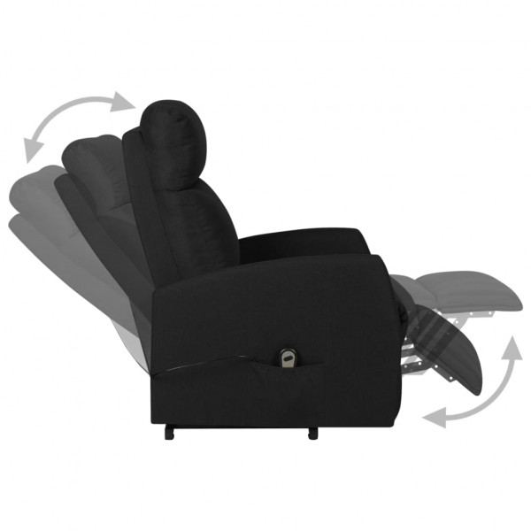Sillón elevable tela negro M 5