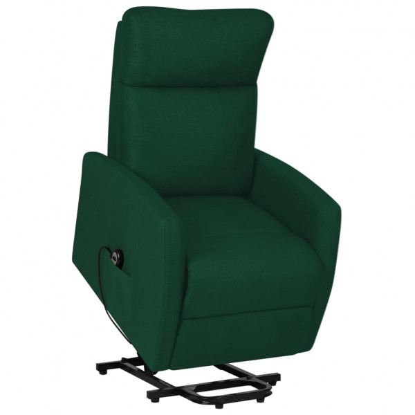 Sillón elevable tela verde oscuro D