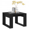 Mesa auxiliar de madera contrachapada negro 50x50x35 cm 4