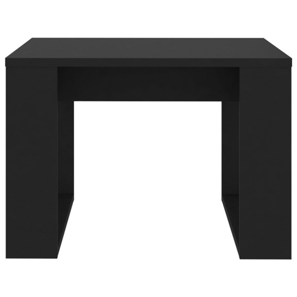 Mesa auxiliar de madera contrachapada negro 50x50x35 cm M 5