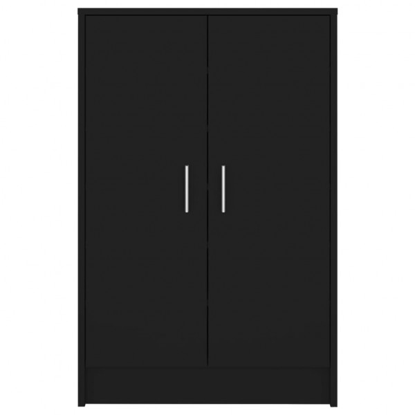 Mueble zapatero de aglomerado negro 60x35x92 cm M 5