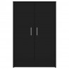 Mueble zapatero de aglomerado negro 60x35x92 cm 5