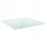 Tablero mesa diseño mármol vidrio templado blanco 80x80 cm 6 mm 3