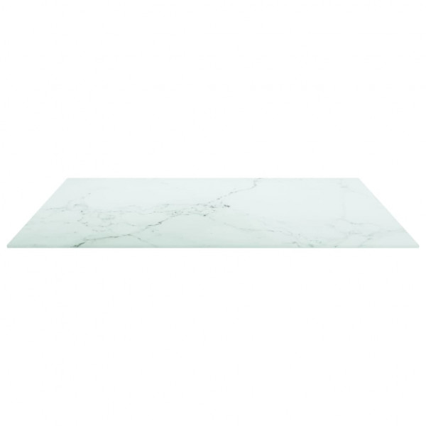 Tablero mesa diseño mármol vidrio templado blanco 80x80 cm 6 mm M 4