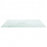 Tablero mesa diseño mármol vidrio templado blanco 80x80 cm 6 mm 4