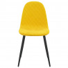 Sillas de comedor 4 uds terciopelo amarillo mostaza 5