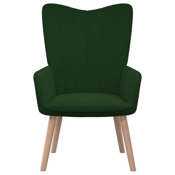 Silla de relajación de terciopelo verde oscuro M 3