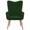 Silla de relajación de terciopelo verde oscuro 3