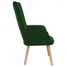 Silla de relajación de terciopelo verde oscuro 4