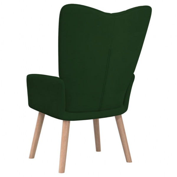 Silla de relajación de terciopelo verde oscuro M 5