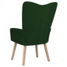 Silla de relajación de terciopelo verde oscuro 5