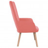Sillón de relax de terciopelo rosa 4
