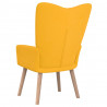Sillón de relax de terciopelo amarillo mostaza 5