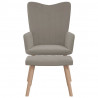 Sillón de relax con taburete de terciopelo gris claro 3