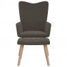 Sillón de relax con taburete terciopelo gris oscuro 3