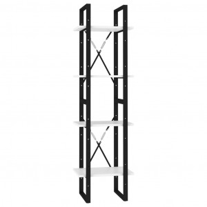 Estante com 4 prateleiras 40x30x140 cm derivados madeira branco H