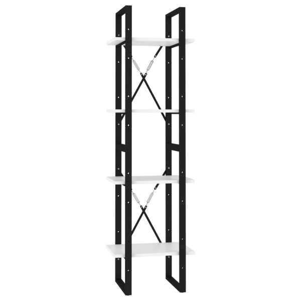 Estantería 4 niveles madera contrachapada blanco 40x30x140 cm M 2