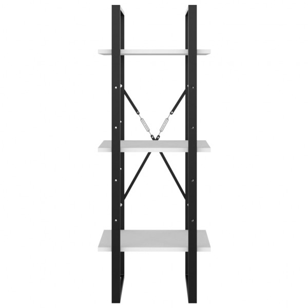 Estantería de 3 niveles madera contrachapada blanco 40x30x105cm M 5