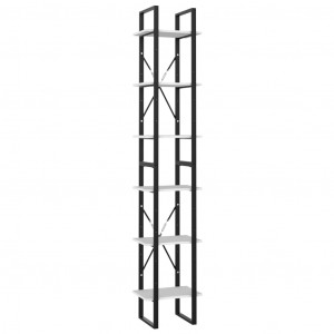 Estante c/ 6 prateleiras 40x30x210 cm derivados madeira branco H