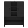 Armario de lavadora negro 70.5x25.5x90 cm 5