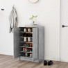Mueble zapatero de aglomerado gris hormigón 60x35x92 cm 1