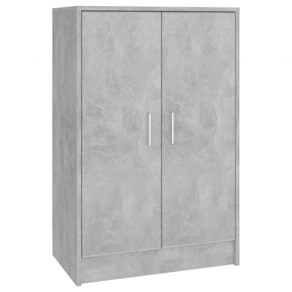 Mueble zapatero de aglomerado gris hormigón 60x35x92 cm M 2