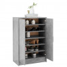 Mueble zapatero de aglomerado gris hormigón 60x35x92 cm 4
