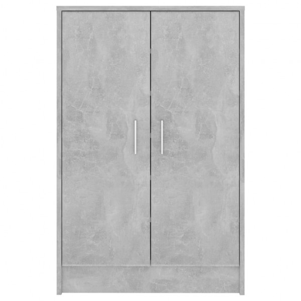Mueble zapatero de aglomerado gris hormigón 60x35x92 cm M 5