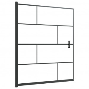 Divisória de chuveiro ESG 116x140 cm preto H