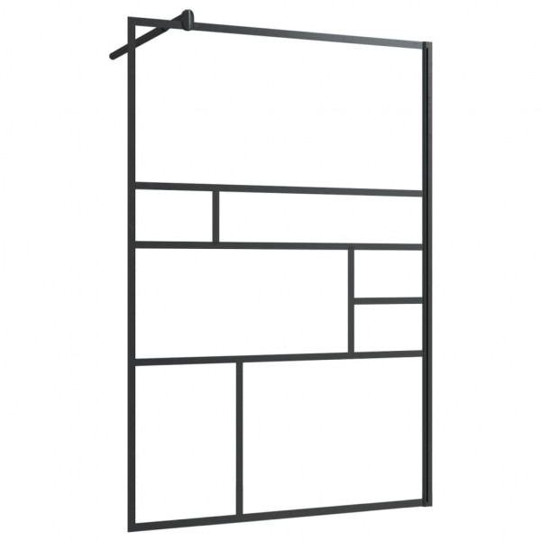 Mampara ducha accesible vidrio ESG transparente negro 115x195cm M 2