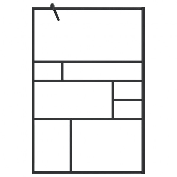 Mampara ducha accesible vidrio ESG transparente negro 115x195cm M 3