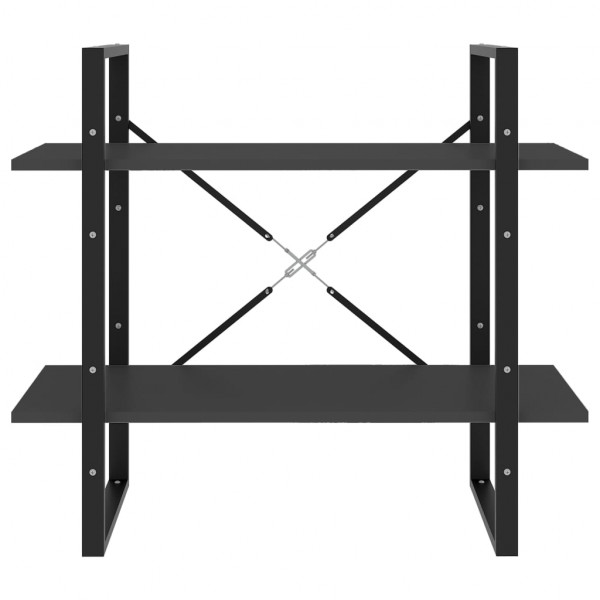 Estante com 2 prateleiras 80x30x70 cm derivados madeira cinza M 5