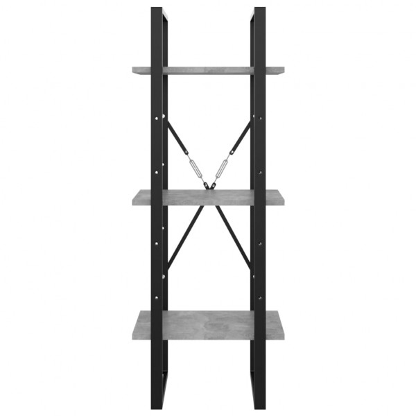 Estantería de 3 niveles contrachapada gris hormigón 40x30x105cm M 5