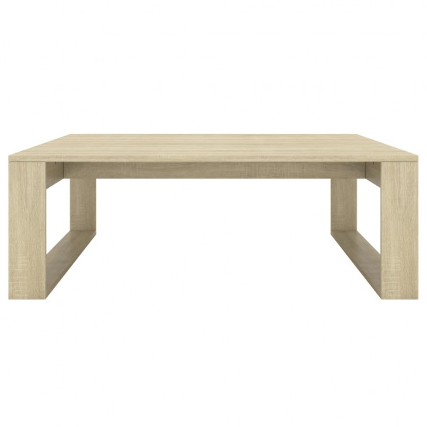 Mesa de centro madera contrachapada roble Sonoma 100x100x35 cm M 5