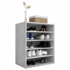 Mueble zapatero madera contrachapada gris hormigón 60x35x70 cm 4