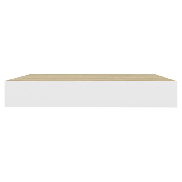Estante flotante de pared MDF roble y blanco 23x23.5x3.8 cm M 5
