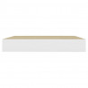 Prateleira parede suspensa 23x23.5x3.8 cm MDF carvalho e branco 5