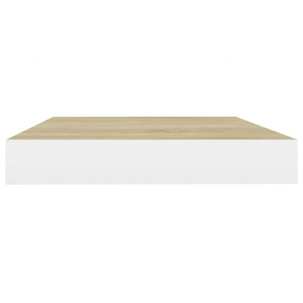 Prateleiras de parede 4 pcs 40x23x3.8 cm MDF carvalho e branco M 5