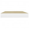 Prateleiras de parede 4 pcs 40x23x3.8 cm MDF carvalho e branco 5