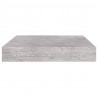 Estante flotante pared 2 uds MDF gris hormigón 23x23.5x3.8 cm 5