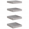 Prateleiras de parede 4 pcs 23x23.5x3.8cm MDF cinzento-cimento 2