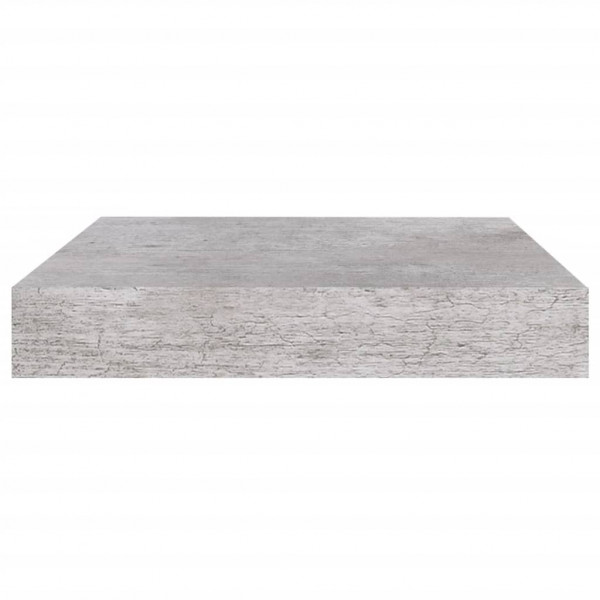 Estante flotante pared 4 uds MDF gris hormigón 23x23.5x3.8 cm M 5