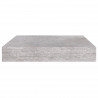 Estante flotante pared 4 uds MDF gris hormigón 23x23.5x3.8 cm 5