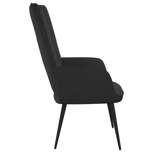 Silla de relajación de terciopelo negro M 4