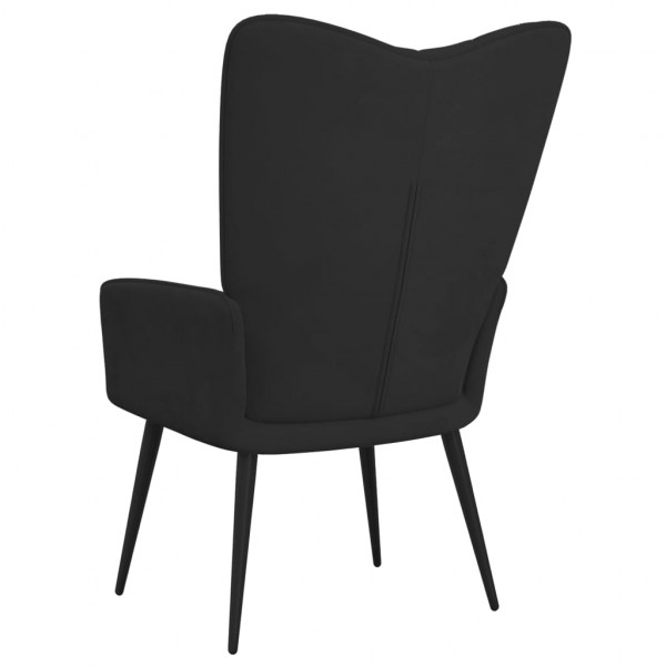 Silla de relajación de terciopelo negro M 5