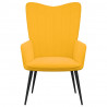 Silla de relajación de terciopelo amarillo mostaza 3